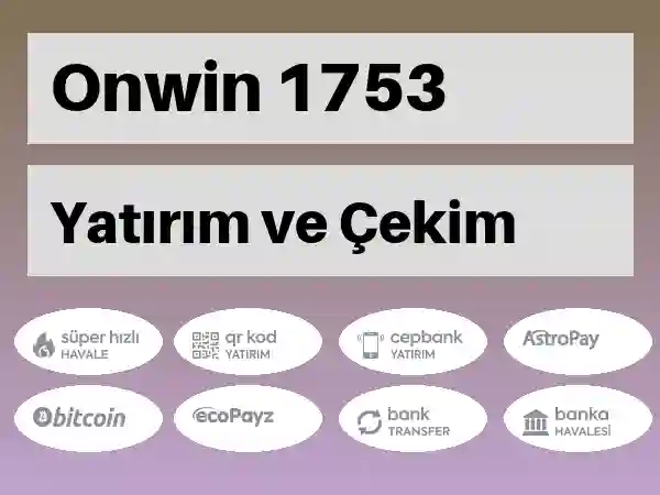 Onwin Mobil Para yatırma ve çekme 1753